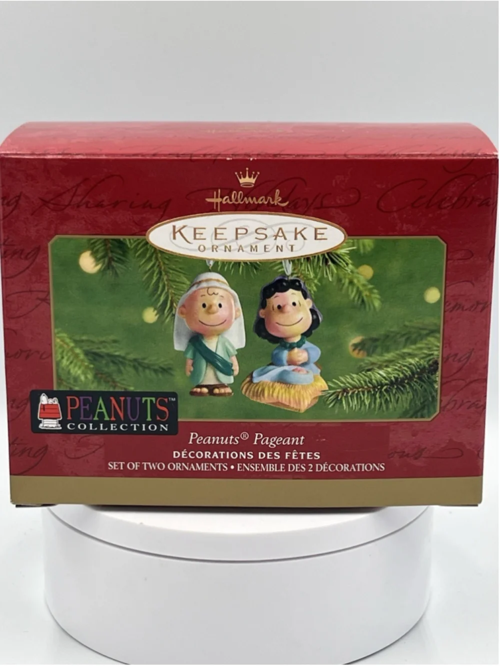 New VTG 2001 Hallmark Keepsake PEANUTS PAGEANT Nativity Scene Ornament SEE ALL